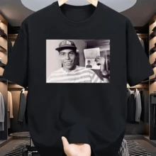 Ronaldo Nazário The Phenomenon Legendary Presentation Retro Launch Cotton T-Shirt - 黑色 - 查看 1