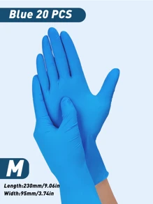 20/50/100pcs Disposable Nitrile Gloves (Blue), Latex-Free Waterproof Anti-Static Multi-Purpose Gloves, Odorless Gloves For Hair Dyeing, Salons, Cooking, Painting, Arts & Crafts, Household Cleaning, Kitchen, Bathroom, Home Goods
