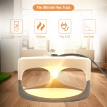 Moth Trap, Pet Household Flying Insect Flea Lamp, Flea Trap, Sticky Trap - White - View 3
