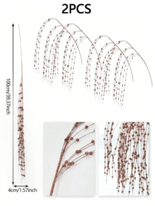 2/4/6/10 pièces Tige de baie scintillante artificielle Décoration d'arbre de Noël Branche scintillante de Noël DIY Couronne Mariage Fête Festival Cheminée Vase Décoration de maison Décorations de Noël Décoration de chambre Hiver