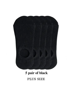 5 paires de chaussettes d'été grande taille pour hommes, chaussettes courtes pour hommes, chaussettes courtes fines, chaussettes invisibles antidérapantes en silicone, chaussettes bateau à bouche peu profonde pour hommes