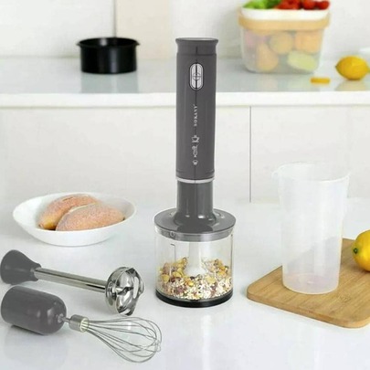 Immersion Handheld Blender, 2-Speed, 5-In-1,Handheld Blender, Whisk, Meat Cutter, Measuring Cup,Please Note: The Silver Model Is Only An Accessory For The Milk Frother