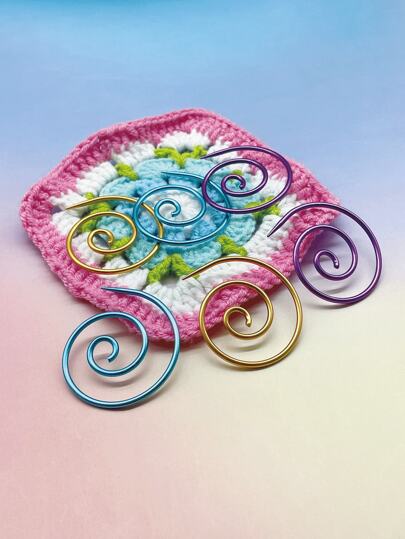 3 إبر حلزونية، إبر حلزونية مستديرة، إبر حياكة، اكسسوارات خياطة، أدوات نسج يدوية، إبر حياكة منزلية وأدوات خياطة، مناسبة لمشاريع الكروشيه