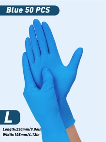 20/50/100pcs Disposable Nitrile Gloves (Blue), Latex-Free Waterproof Anti-Static Multi-Purpose Gloves, Odorless Gloves For Hair Dyeing, Salons, Cooking, Painting, Arts & Crafts, Household Cleaning, Kitchen, Bathroom, Home Goods