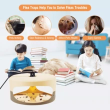 Moth Trap, Pet Household Flying Insect Flea Lamp, Flea Trap, Sticky Trap - White - View 8