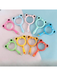 Lupă 2 buc/4 buc, lentilă lupă portabilă din plastic, mini lupă portabilă, instrument de aprovizionare pentru petreceri, lupă de observare acrilică colorată de înaltă definiție, înapoi la școală