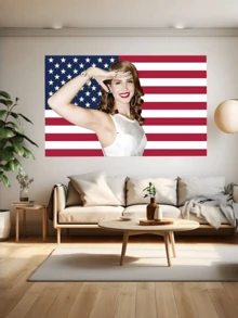 1 件定制挂毯，定制旗帜，定制英国国旗、德国国旗、法国国旗、美国国旗、西班牙国旗、意大利国旗，可印制任何照片或图像，色彩丰富，用途广泛，经久耐用，装饰性强，可重复使用，透气，精致时尚，品质上乘，个性化礼品，适用于花园、花园装饰、卧室装饰。