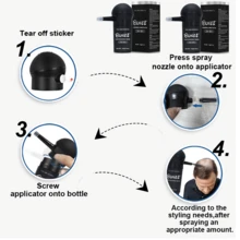 Bunee Hair Building Fibers 2 Pack With Spray Nozzle Instant Thickening Hair Powder For Immediate Volume And Full Coverage Physical Hair Enhancement - Nhiều màu - Xem 5