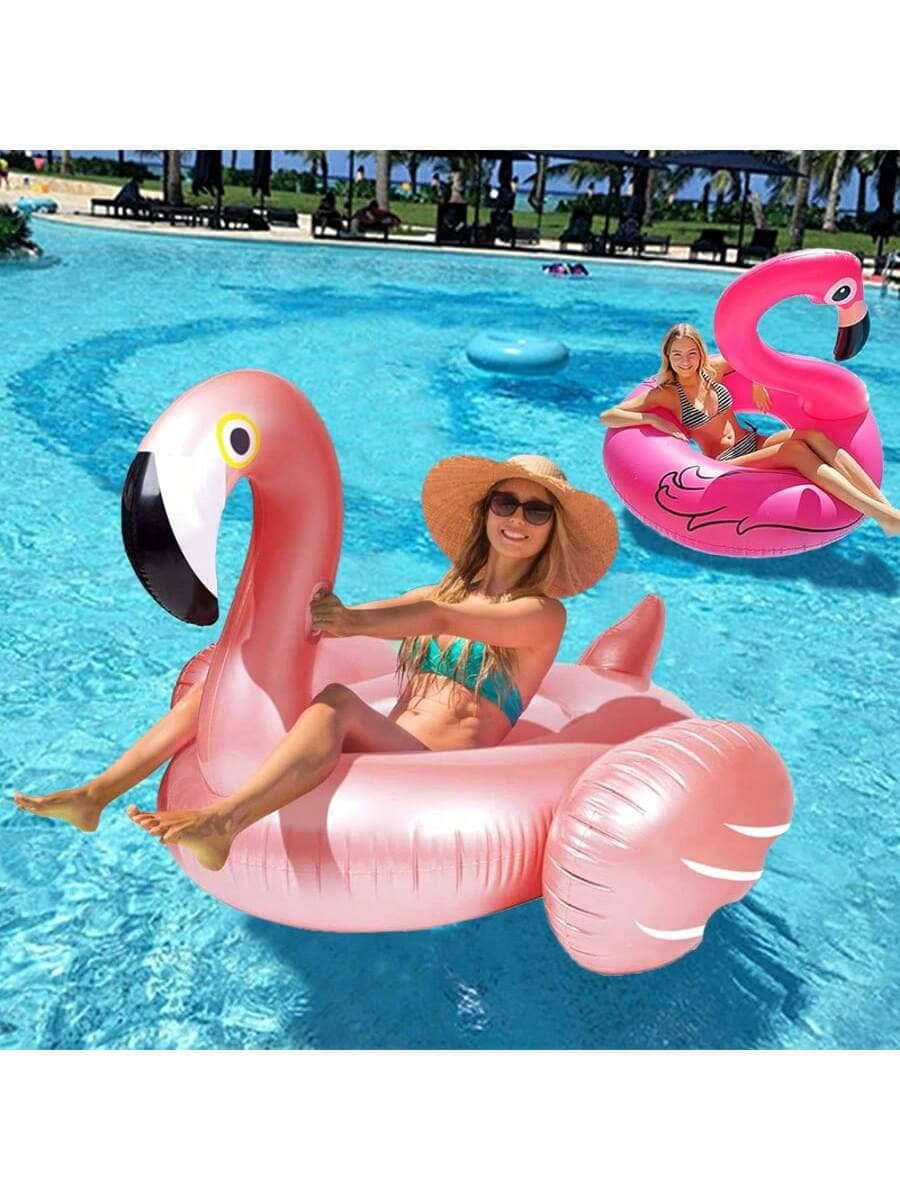 1 pezzo Fenicottero gonfiabile a forma di galleggiante per piscina, galleggiante gonfiabile gigante per piscina, sedia a sdraio per acqua, accessori per intrattenimento in piscina, adatto per feste in piscina e sulla spiaggia, decorazione per feste estive in spiaggia, raduni in piscina, forniture per piscine, anelli da nuoto, divertimento e relax per adulti in vacanza