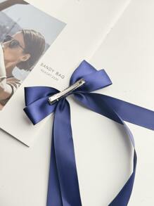 1个海军蓝可爱发夹，时尚发饰，蝴蝶结发夹，适合旅行、日常佩戴，春、夏、秋、冬四季皆宜，母亲节最佳礼物，可爱优雅的发饰，夏季时尚发夹