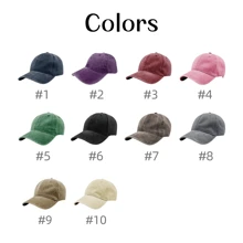 1pc Customized Letter Embroidered Baseball Cap, Unisex, Adjustable Vintage Casual Sun Protection Sports Hat, Multi-Color Washed, Suitable For Wedding, Travel, School, Office, Daily Wear, Father's Day, Mother's Day, Thanksgiving, Birthday Gift For Students, Teachers, Friends, College/High School Students