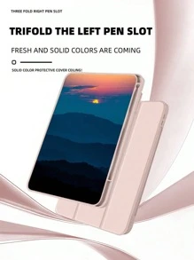 1 PIEZA Funda protectora plegable de 4 esquinas anti-caída Koolife, de unicolor con ranura para lápiz, a prueba de polvo y golpes, TPU+PU compatible con iPad 10th Gen (10.9 pulgadas 2022)/iPad (A16) 11 pulgadas 11th Generation 2025