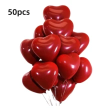 20/50个红色气球乳胶气球浪漫派对房间装饰结婚周年生日快乐派对装饰用品