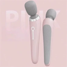 无线全身振动按摩器，硅胶按摩头，适用于颈部、背部、肩部、腰部、腿部和足部，女性专用按摩工具，适合作为节日礼物 - 彩色 - 查看 9