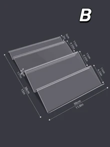 1/4 件多功能厨房抽屉式香料收纳架，节省空间的倾斜透明设计调味罐架，用于橱柜门/壁挂式存放香草和香料，坚固耐用，适用于厨房橱柜或台面、梳妆台橱柜收纳，非常适合厨房和浴室 - 無色 - 查看 7