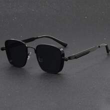 1 Pair Men's Metal Square Decorative Fashion Glasses