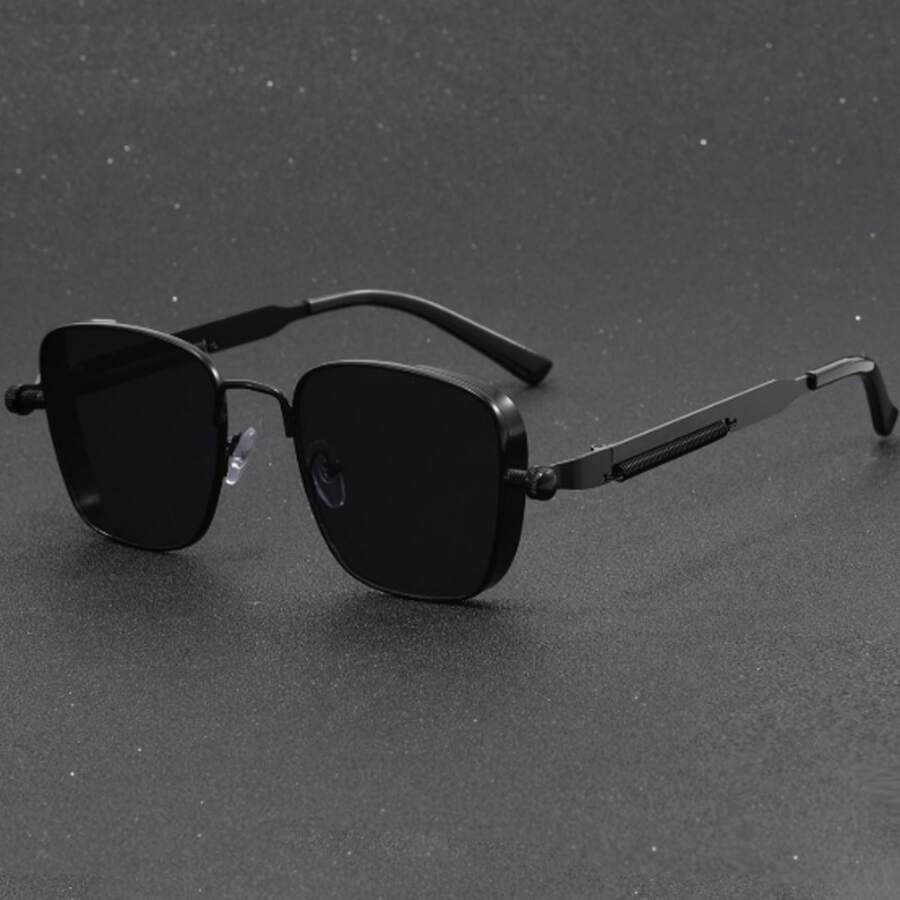 1 Pair Men's Metal Square Decorative Fashion Glasses