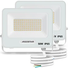 Aigostar Foco LED Exterior 50w, 4500LM Foco Proyector LED, IP65 Impermeable Luz de , Natural 4000K Luces led exterior, Para Jardín, Patio, Garaje, Paquete de 2 - 50w-4000k - Ver 1
