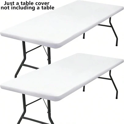 1 pieza Mantel rectangular BRISCOES HOMEWARE, mantel ajustado de tela elástico que se ajusta a mesas de 6 pies, funda de mesa lavable para picnic, campamento, interior y exterior