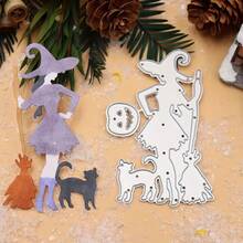 AHLGCAFT 金属切割模具，魔法巫师切割模具 DIY 纸卡工艺，用于切割薄片，贺卡工艺装饰，压花，家庭项目制作工具，碳钢模具 - 銀色 - 查看 11