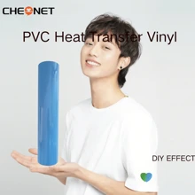 CHEONET - Rollo de vinilo de 12" x 7 pies, vinilo de transferencia térmica para camisetas, tela, almohadas, vinilo para planchar en todas las máquinas cortadoras, vinilo permanente, fácil de cortar y aplicar, parches de bordado y plancha para chaquetas, parches para coser en ropa, mochilas, jeans, camisetas