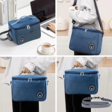 1pc Lunch Bag For Women Men, Single Layer/Double Layer Lunch Box - Leakproof Insulated Soft Large Lunch Cooler Bag - Reusable Lunch Box For Office Work School Picnic Beach(Use After Ventilation)