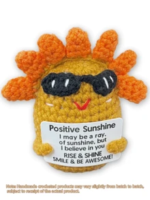 钩针编织向日葵装饰物（带贺卡），有趣的装饰件，带有向日葵/树懒/乌龟/胡萝卜/兔子图案，送给朋友的创意礼物，派对装饰，节日礼物，毛绒玩具，节日，树懒毛绒动物，办公室装饰，可爱毛绒玩具，钩针编织动物 - 可愛系列 - 查看 21