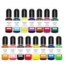 10ml 24 Colors Water-Based Pigment Resin Colorant, Suitable For Concrete, Cement, Mortar, Grout, Gypsum, Water-Based Paint, Jesmonite, Plaster - Water-base Pigment - View 15