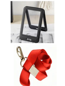 Portacarnet de estudiante transparente de doble cara sencillo - Funda de identificación transparente de doble cara - Ver 9