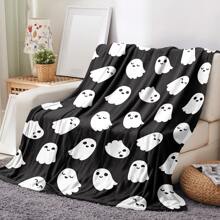 Halloween Cute Ghost Blanket Gifts For Halloween Cute Ghost Lover For Adult,Halloween Cute Ghost Fannel Fleece Throw Blanket Super Soft Throws Blanket For Bed Couch Sofa