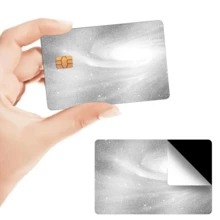 4 件/2 件/1 件亮面奶油色信用卡薄乙烯基贴纸，无残留，适用于信用卡、借记卡、交通卡、钥匙卡和银行卡，防水、防刮、防滑，适用于学校用品，返校