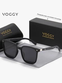 VOGGY 时尚简约复古轻便大号金属 TR 偏光装饰太阳镜，适合男女运动驾驶户外骑行钓鱼度假旅行派对装饰道具礼物 - A style - 查看 4