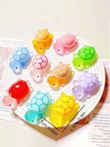 Night Light Turtle Statues - Resin Garden Miniature Animal Decorations - No Need For Electricity Or Batteries, Outdoor Decorations, Colorful Glowing Plastic Handmade Models, Suitable For DIY, Nail Art, And Home Decoration | Playful Animal Statues | Decorative Turtles