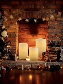 3 Pieces Acrylic Flickering Flameless Candles, Battery Operated Candles With Remote And Cycle Timer Control, LED Pillar Candle Set (D3in*H456in) For Wedding, Party, Home And Christmas Decoration