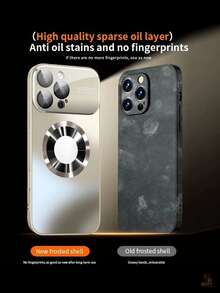 Brand New Luxury Titanium Color Phone Case, Compatible With Apple 16, 15, 14, 13, 12 And 11 Pro Max Plus Models, Supports Magnetic Wireless Charging, And Equipped With Shock-Resistant Glass Camera Lens Protection.