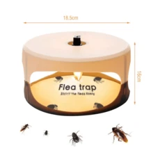 Moth Trap, Pet Household Flying Insect Flea Lamp, Flea Trap, Sticky Trap - White - View 2