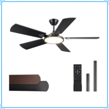 Modern Black Ceiling Fan For Bedroom Living Room Kitchen Indoor, Dimmable, Quiet DC Reversible, 3CCT, 52 Inch Ceiling Fan With Light And Remote Control, Ceiling Fans With Lights