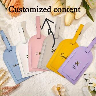 Personalized Luggage Tag, Custom Monogram Engraved Luggage Tag, Best Gift For Friends, Couples Travel Gift, Party Tag, Multifunction, Versatile, Large Capacity, Lightweight, Functional, Practical, All-Purpose, Colorful, Customized, Unique, Personalized,Family,Friends,Girlfriend,Boyfriend