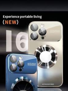 Brand New Luxury Titanium Color Phone Case, Compatible With Apple 16, 15, 14, 13, 12 And 11 Pro Max Plus Models, Supports Magnetic Wireless Charging, And Equipped With Shock-Resistant Glass Camera Lens Protection.