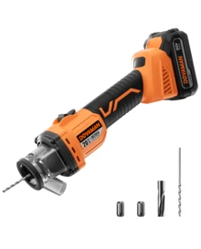 DOVAMAN 20V Brushless Drywall Cut-Out Tool, 30,000 RPM, Adjustable Depth, 98% Dust Collection, LED, With Battery, Charger & Bag - Black - View 2