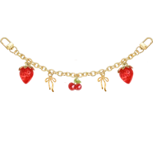 女士包包挂饰，包包链条挂饰，草莓包包装饰配件，樱桃装饰包包链条挂饰，包带延长链替换件，延长链装饰包带链条挂饰，手提包，斜挎包，单肩包，女士单肩包