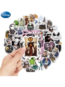 Disney 50张《圣诞夜惊魂》官方授权杰克和莎莉图案贴纸，可用于笔记本电脑、滑板、手机、滑板头盔、相框、水杯、吉他等，是生日礼物、DIY装饰品、母亲节礼物、送给父母的礼物、朋友派对生日礼物、时尚饰品等。 - GY-2023N11 - 查看 5