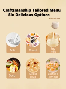 800毫升/600毫升保温汤杯、午餐盒，采用双层不锈钢和聚丙烯材料制成，便携式食品容器，带叉，适用于微波炉加热，可保温热饮（适用于燕麦片、粥、咖啡、牛奶、豆浆） - 彩色 - 查看 10