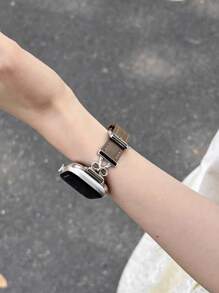 1条真皮表带，兼容38mm/40mm/41mm/42mm/44mm/45mm/46mm/49mm女士智能手表表盘，兼容Series 10/9/8/7/6/5/4/3/2/1 SE Ultra系列。 - 灰褐色 - 查看 2