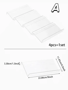 1/4 件多功能厨房抽屉式香料收纳架，节省空间的倾斜透明设计调味罐架，用于橱柜门/壁挂式存放香草和香料，坚固耐用，适用于厨房橱柜或台面、梳妆台橱柜收纳，非常适合厨房和浴室 - 無色 - 查看 6