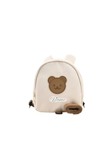 A Custom Bag With A Personalized Name Or Holiday Message. Customize Your Own Backpack, Mini Cartoon Casual Cute Rabbit Tiger Bear Printed Backpack School Bag, You Can Customize Name, Letters, Lucky Numbers, Etc., Very Suitable For School, Dance Class, Travel, Daily Adaptation, Birthday Gifts Friends And Daughters, As Commemorative Gift Meaningful Package, Christmas Gift, New Year Etc. Prints Are Randomly Placed.