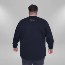 Brooklyn New York Men's Plus Size Long Sleeve T-Shirt 100% Cotton - màu đen - Xem 2