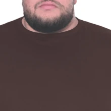 Brooklyn New York Men's Plus Size Long Sleeve T-Shirt 100% Cotton - Rỉ Nâu - Xem 3