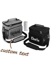 1pc Personalized Beer Cooler Bag, Men's Lunch Bag, Groomsman Gift, Insulated Cooler Bag, Customized Gift For Men, Groomsmen Wedding Party Favor, Outdoor Camping Essential, Unique Thoughtful Gift For Family And Friends
