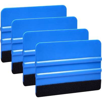 5 Piezas Squeegee de Vinil con Fieltro Suave – Herramienta Profesional para Aplicación de Vinilos, Polarizados y Películas de Seguridad – Espátula Aplicadora Antirayones para Car Wrapping, Rotulación y Protección de Pantallas – Borde de Fieltro para Acabado Sin Burbujas – Ideal para Superficies Planas o Curvas – Espátula Squeegee para Auto, Laptop, Ventanas y Más – Aplicador con Diseño Ergonómico Antideslizante – Pleca de Plástico Flexible de Alta Resistencia – Compatible con Vinil Adhesivo, Papel Tapiz, Micas, Etiquetas y Stickers – Herramienta Manual Reutilizable para Decoradores, Instaladores y Técnicos – Incluye 5 Espátulas de 10x7cm con Borde Protector – Uso Profesional o Doméstico – Set de Espátulas con Fieltro para Evitar Rasguños – Ideal para Manualidades, Rotulaciones y Talleres de Instalación de Películas Antirrobo, Protección Solar y Decorativa.